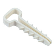 Дюбель-хомут 6х12мм для плоского кабеля нейлон бел. (уп.100шт) IEK UDH14-06-12-100-K01