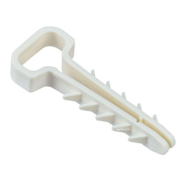 Дюбель-хомут 6х12мм для плоского кабеля нейлон бел. (уп.100шт) IEK UDH14-06-12-100-K01