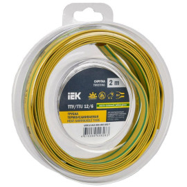 Трубка термоусадочная ТТУ нг-LS 12/6 желт./зел. (уп.2м) IEK UDR12-012-006-002-K52-T