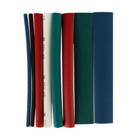 Набор трубок термоусадочных тонкостен. ТТУ 2/1; 4/2; 6/3; 8/4 (З; С; К; Ч) 20х8см разноцвет. IEK UDRS-D2-D8-10-3