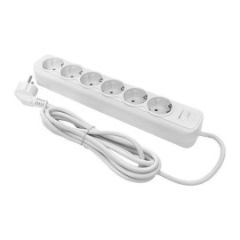 Удлинитель с сетевым фильтром 6х5м с заземл. 10А IP20 Блокбастер 2.2кВт ПВС 3х0.75 с выкл. PROxima EKF UFP10-375-6-05