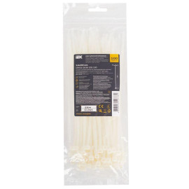 Хомут кабельный 3.6х200 нейл. бел. (уп.100шт) IEK UHH31-D036-200-100