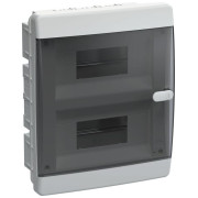 Корпус ЩРВ-П-18 UNION Compact IP41 черн. прозр. дверь пластик. IEK UIC-KP12-V-18-41-K01