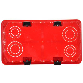 Коробка распаячная СП 172х96х45 КМ41026 для полых стен (с саморезами пластиковые лапки с крышкой) IEK UKG11-172-096-045-P