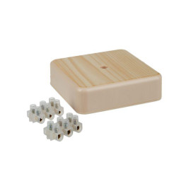 Коробка распаячная ОП 75х75х20 IP20 КМ41212-04 (6 клем. 6кв.мм) сосна IEK UKO10-075-075-020-K34