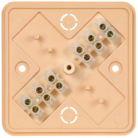 Коробка распаячная ОП 75х75х28 IP20 КМ41216-04 (6 клем. 6кв.мм) сосна IEK UKO10-075-075-028-K34