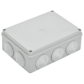 Коробка распаячная ОП 190х140х70 IP55 КМ41244 RAL7035 (10 гермовводов) IEK UKO11-190-140-070-K41-55