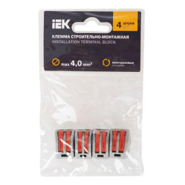 Клемма строительно-монтажная СМК 222-412 (уп.4шт) IEK UKZ-004-412