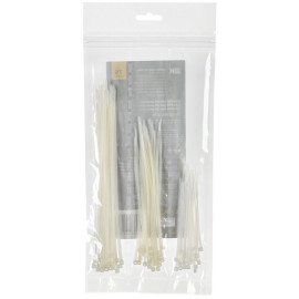 Набор хомутов 2.5х100; 2.5х150; 2.5х200 бел. (уп.75шт) IEK UNH35-N01-075