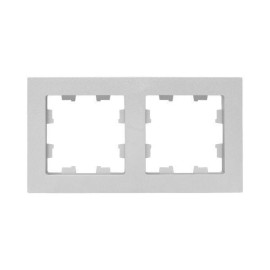 Рамка 2-м Эпика пластик алюм. EKF UP1-FPA-02