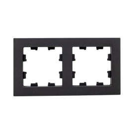 Рамка 2-м Эпика пластик черн. EKF UP1-FPB-02