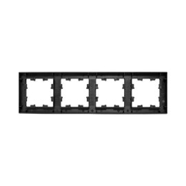 Рамка 4-м Эпика пластик черн. EKF UP1-FPB-04