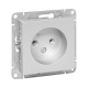 Розетка СП Эпика 16А без заземл. без шторок механизм алюм. EKF UP1-SOA-100