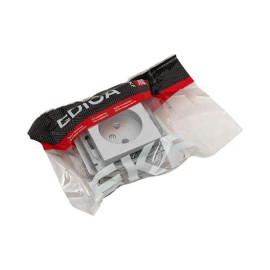 Розетка СП Эпика 16А без заземл. без шторок механизм алюм. EKF UP1-SOA-100