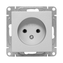 Розетка СП Эпика 16А без заземл. без шторок механизм алюм. EKF UP1-SOA-100
