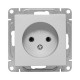 Розетка СП Эпика 16А без заземл. без шторок механизм алюм. EKF UP1-SOA-100