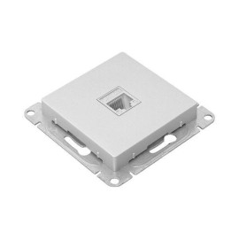 Розетка компьютерная 1-м СП Эпика RJ45 кат.5 механизм алюм. EKF UP1-SOA-RJ45-5