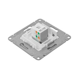Розетка компьютерная 1-м СП Эпика RJ45 кат.5 механизм алюм. EKF UP1-SOA-RJ45-5