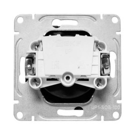 Розетка СП Эпика 16А без заземл. без шторок механизм черн. EKF UP1-SOB-100