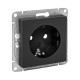 Розетка СП Эпика 16А с заземл. без защ. шторок механизм черн. EKF UP1-SOB-110