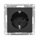 Розетка СП Эпика 16А с заземл. без защ. шторок механизм черн. EKF UP1-SOB-110