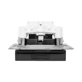 Розетка СП Эпика 16А IP44 с заземл. защ. шторки с крышкой механизм черн. EKF UP1-SOB-111-44