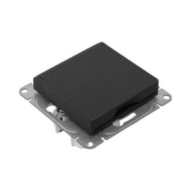 Розетка СП Эпика 16А IP44 с заземл. защ. шторки с крышкой механизм черн. EKF UP1-SOB-111-44