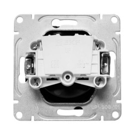 Розетка СП Эпика 16А с заземл. защ. шторки механизм черн. EKF UP1-SOB-111