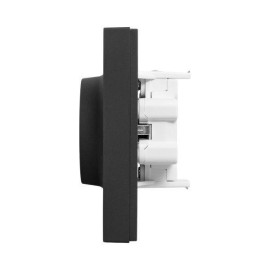 Розетка 2-м СП Эпика 16А с заземл. без защ. шторок с рамкой механизм черн. EKF UP1-SOB-210