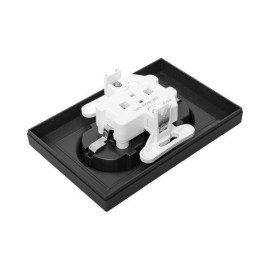 Розетка 2-м СП Эпика 16А с заземл. без защ. шторок с рамкой механизм черн. EKF UP1-SOB-210