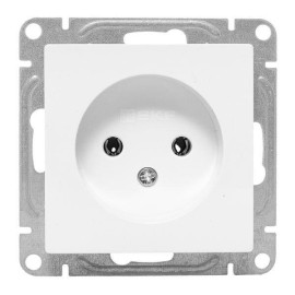 Розетка СП Эпика 16А без заземл. без шторок механизм бел. EKF UP1-SOW-100