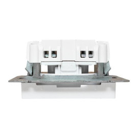 Розетка СП Эпика 16А без заземл. без шторок механизм бел. EKF UP1-SOW-100