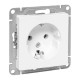 Розетка СП Эпика 16А с заземл. без защ. шторок механизм бел. EKF UP1-SOW-110