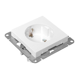 Розетка СП Эпика 16А с заземл. без защ. шторок механизм бел. EKF UP1-SOW-110