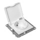 Розетка СП Эпика 16А IP44 с заземл. защ. шторки с крышкой механизм бел. EKF UP1-SOW-111-44
