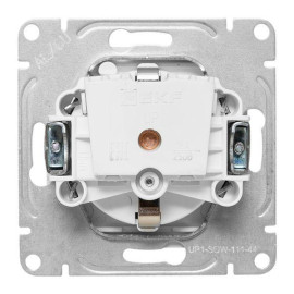 Розетка СП Эпика 16А IP44 с заземл. защ. шторки с крышкой механизм бел. EKF UP1-SOW-111-44