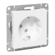 Розетка СП Эпика 16А с заземл. защ. шторки механизм бел. EKF UP1-SOW-111