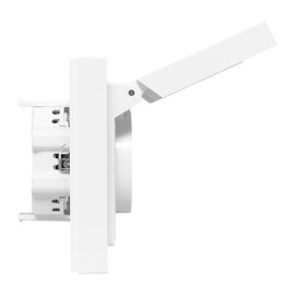 Розетка 2-м СП Эпика 16А IP44 с заземл. защ. шторки с рамкой с крышками механизм бел. EKF UP1-SOW-211-44