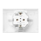 Розетка 2-м СП Эпика 16А IP44 с заземл. защ. шторки с рамкой с крышками механизм бел. EKF UP1-SOW-211-44
