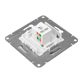 Розетка компьютерная СП Эпика RJ45 кат.5 механизм бел. EKF UP1-SOW-RJ45-5