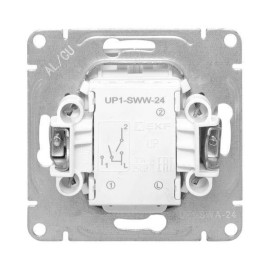 Выключатель 2-кл. СП Эпика с подсветкой механизм алюм. EKF UP1-SWA-24