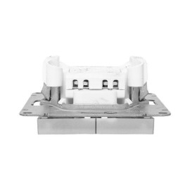 Выключатель 2-кл. СП Эпика с подсветкой механизм алюм. EKF UP1-SWA-24