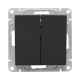 Выключатель проходной 2-кл. СП Эпика механизм черн. EKF UP1-SWB-21