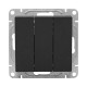 Выключатель 3-кл. СП Эпика механизм черн. EKF UP1-SWB-31