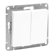 Выключатель проходной 2-кл. СП Эпика механизм бел. EKF UP1-SWW-21