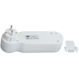 Разветвитель 3-м 16А IP20 Т-01/03В 2P+PE с выкл. бел. IEK WTP10-16-03-ZK-K01