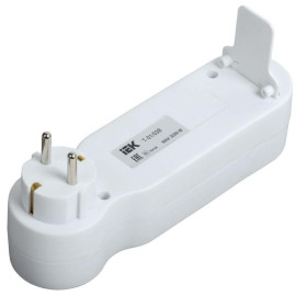 Разветвитель 3-м 16А IP20 Т-01/03В 2P+PE с выкл. бел. IEK WTP10-16-03-ZK-K01