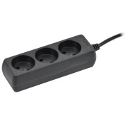 Удлинитель 3х3м без заземл. 10А IP20 У3 250В ПВС 2х0.75 черн. IEK WYP10-06-03-03-K02