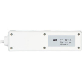 Удлинитель 3х5м с заземл. 16А IP20 У03К 2P+PE 250В ПВС 3х1 с выкл. IEK WYP10-16-03-05-ZK-N
