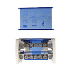 Шина на DIN-рейку в корпусе (кросс-модуль) ШНК 2х7 L+PEN IEK YND10-2-07-100